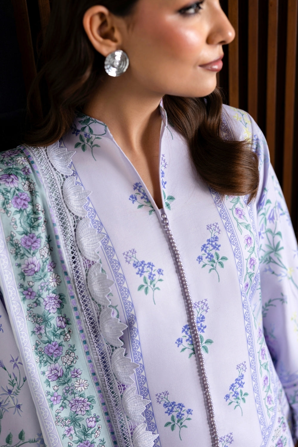 Naqsh | Midnight Meadow Lawn | Lavender