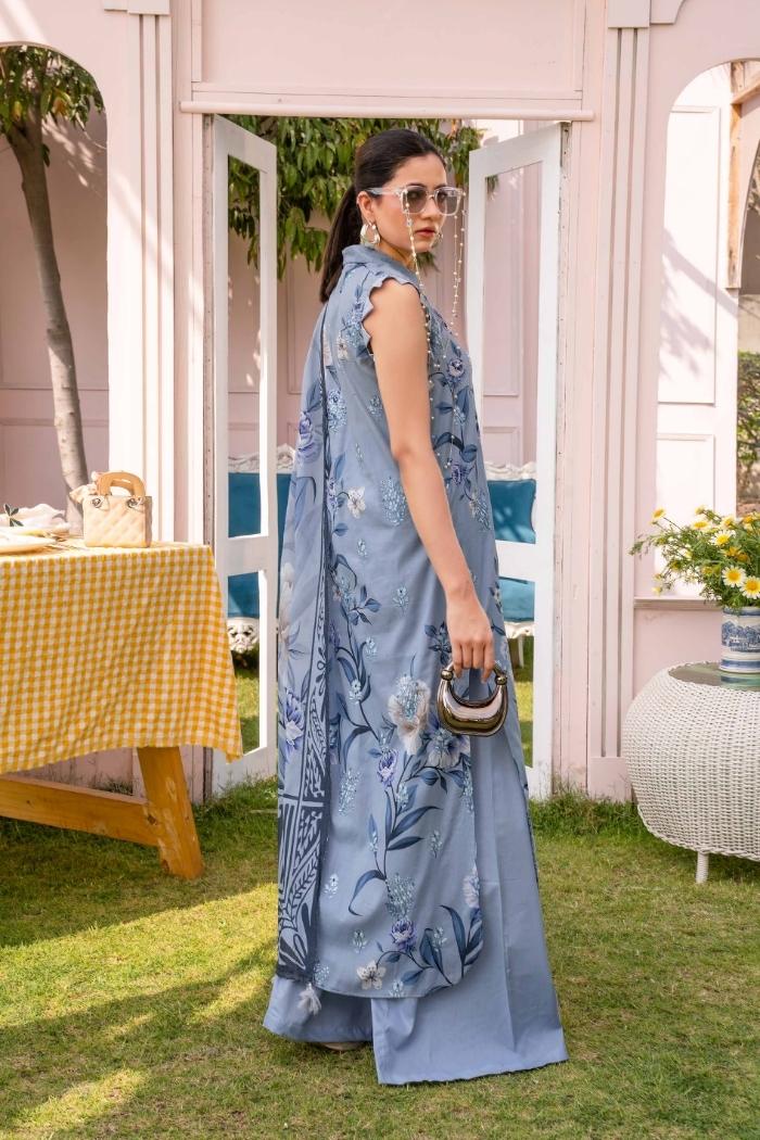 Rajis | Gul Rang - Print kari Embroidered | RGR-10