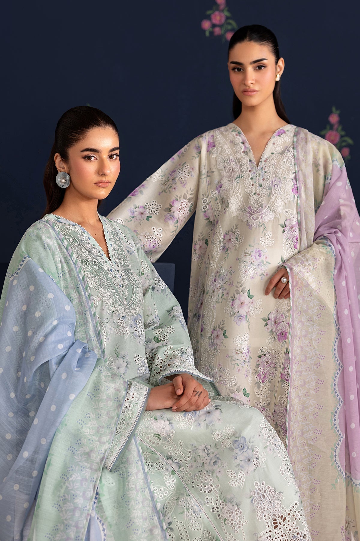 Baroque | Embroidered lawn |  UF-4470