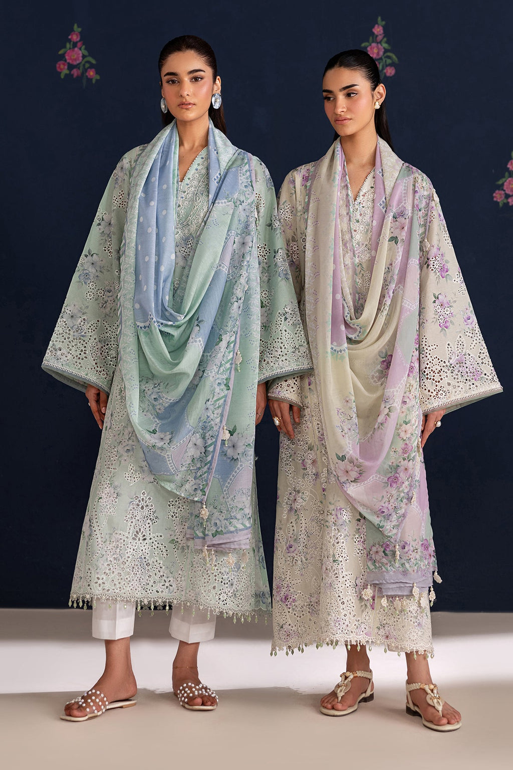 Baroque | Embroidered lawn |  UF-4470