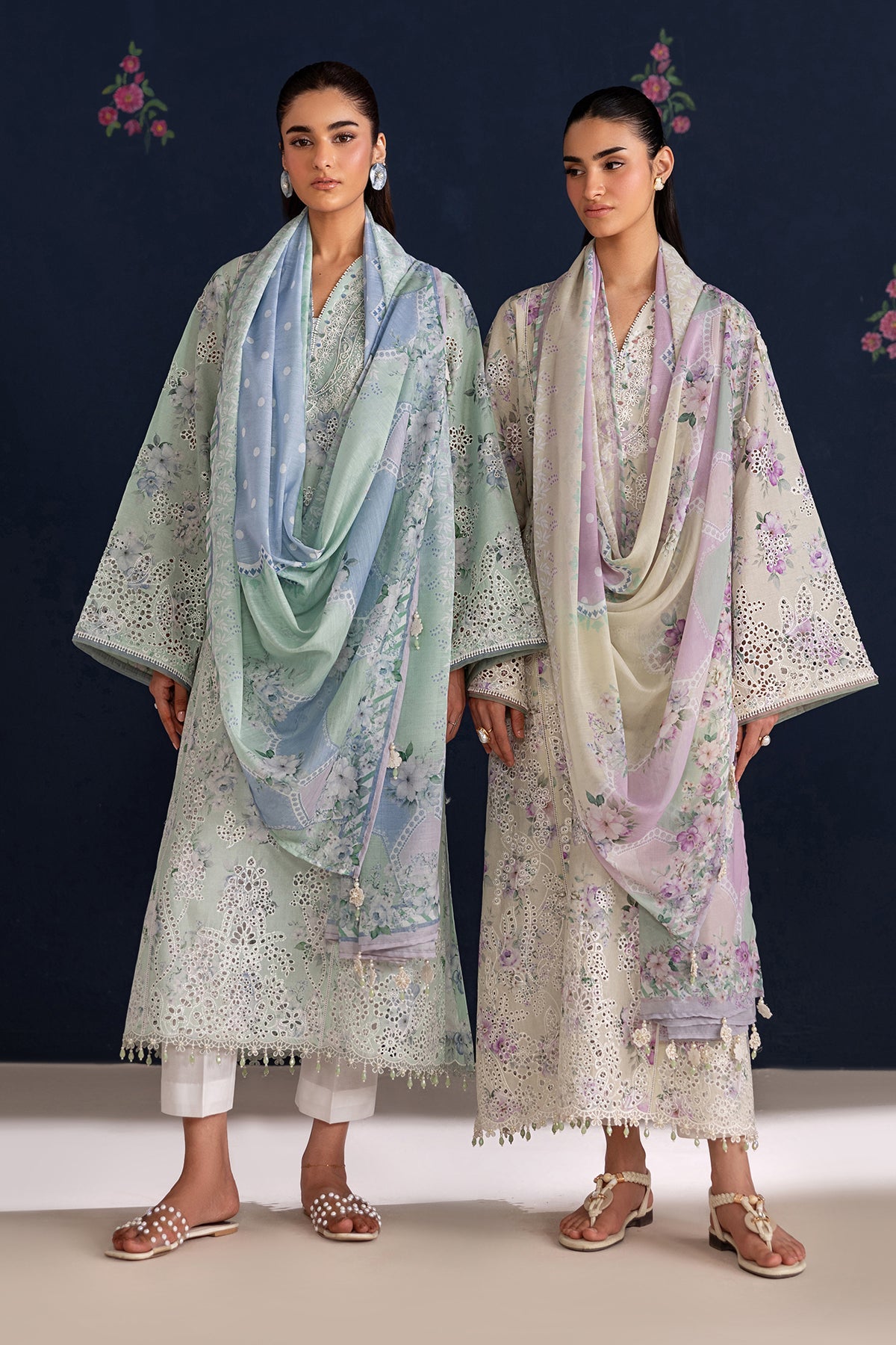 Baroque | Embroidered lawn |  UF-4470