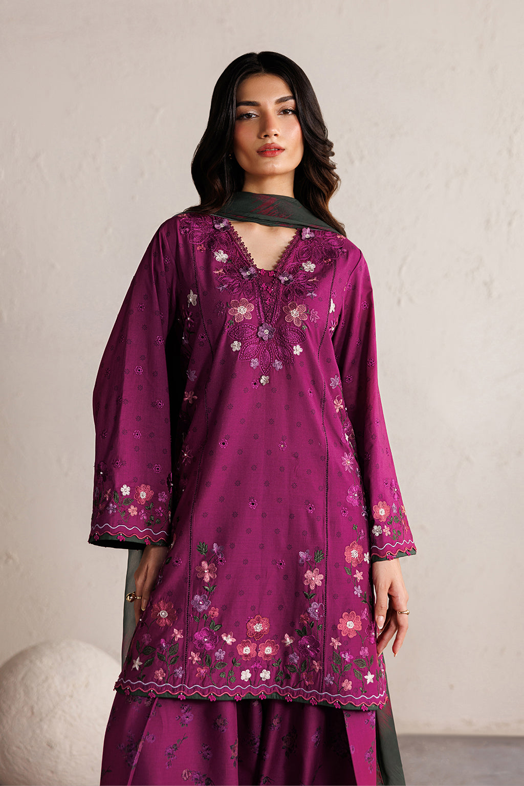 Iznik | Festive Embroidered Lawn | IBE-01