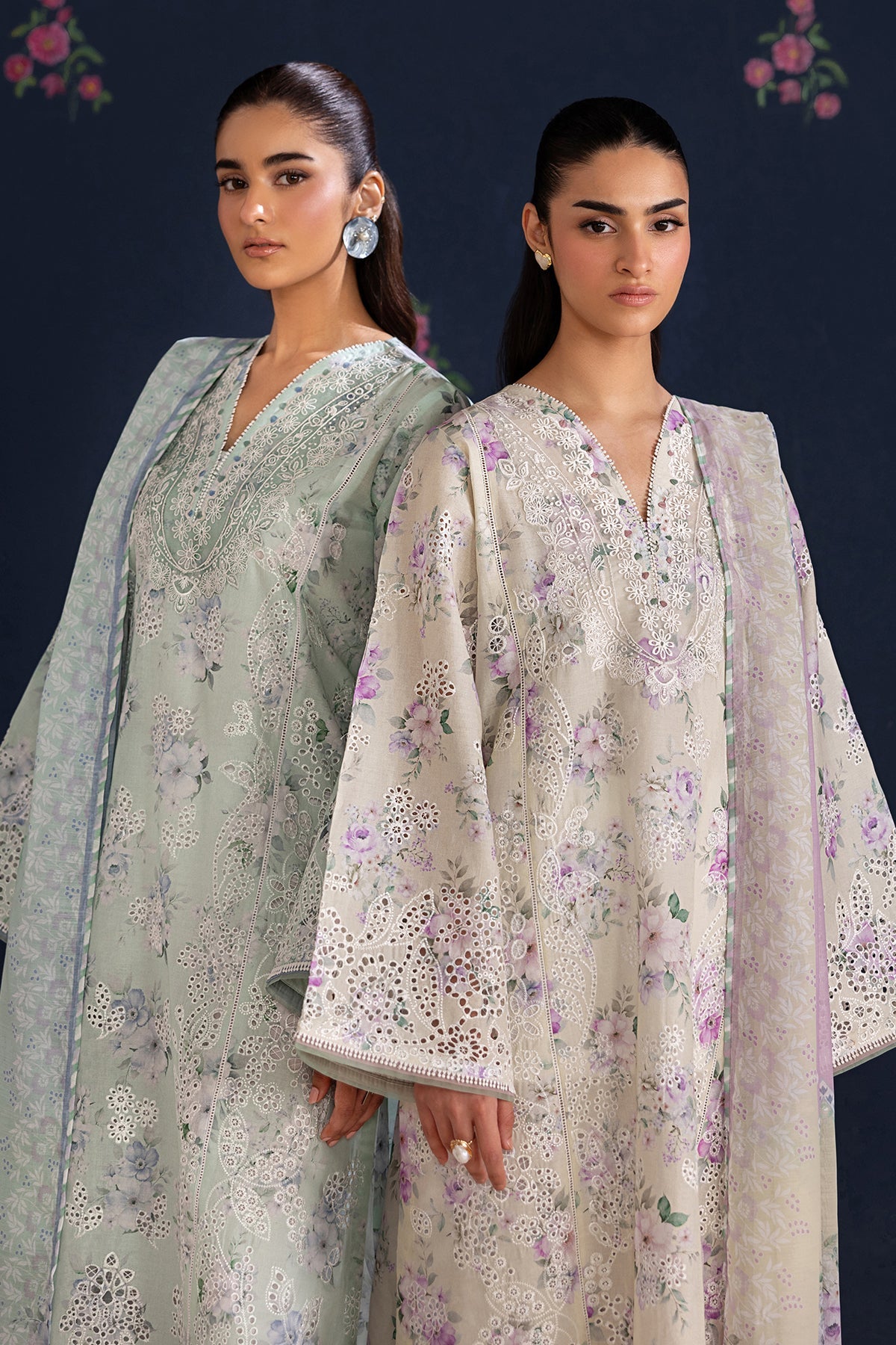 Baroque | Embroidered lawn |  UF-4470