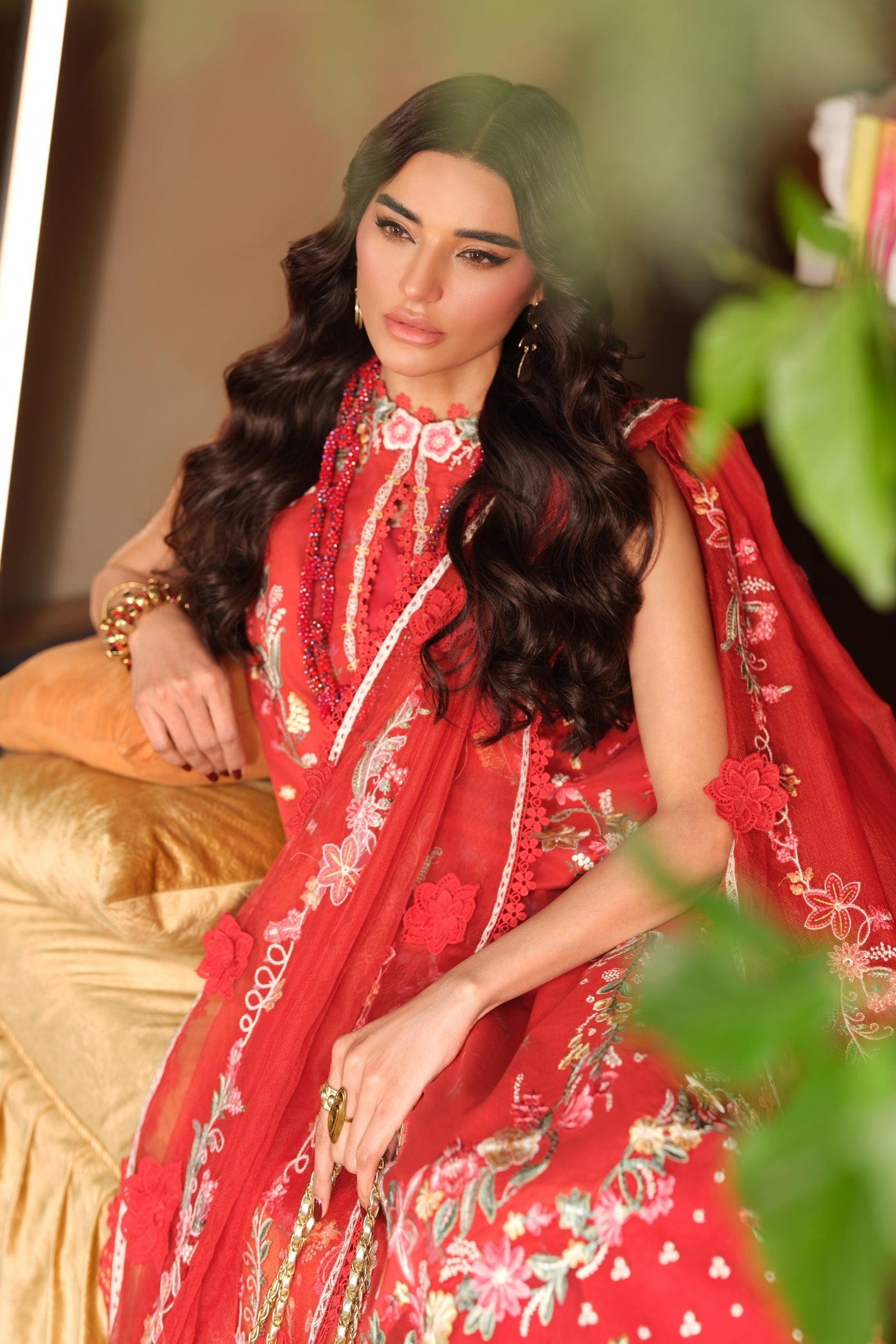 Maryam Hussain | Luxury Lawn '26 | Crimson