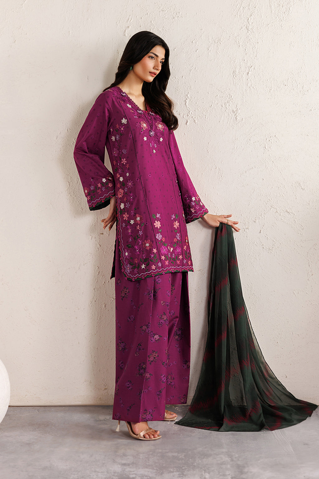 Iznik | Festive Embroidered Lawn | IBE-01