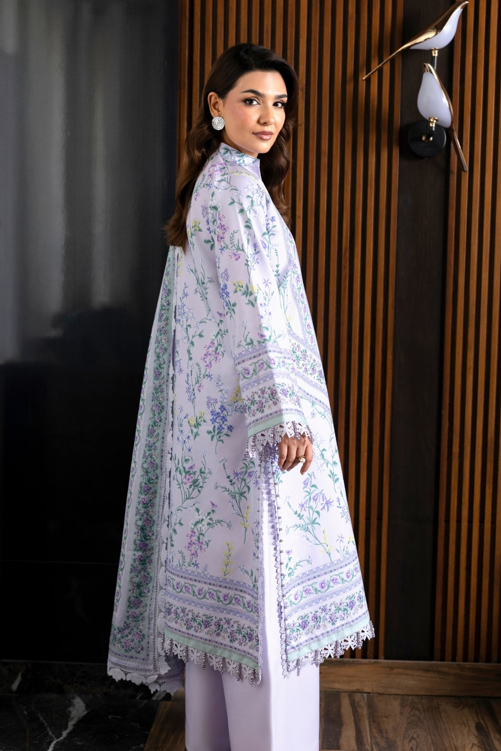 Naqsh | Midnight Meadow Lawn | Lavender