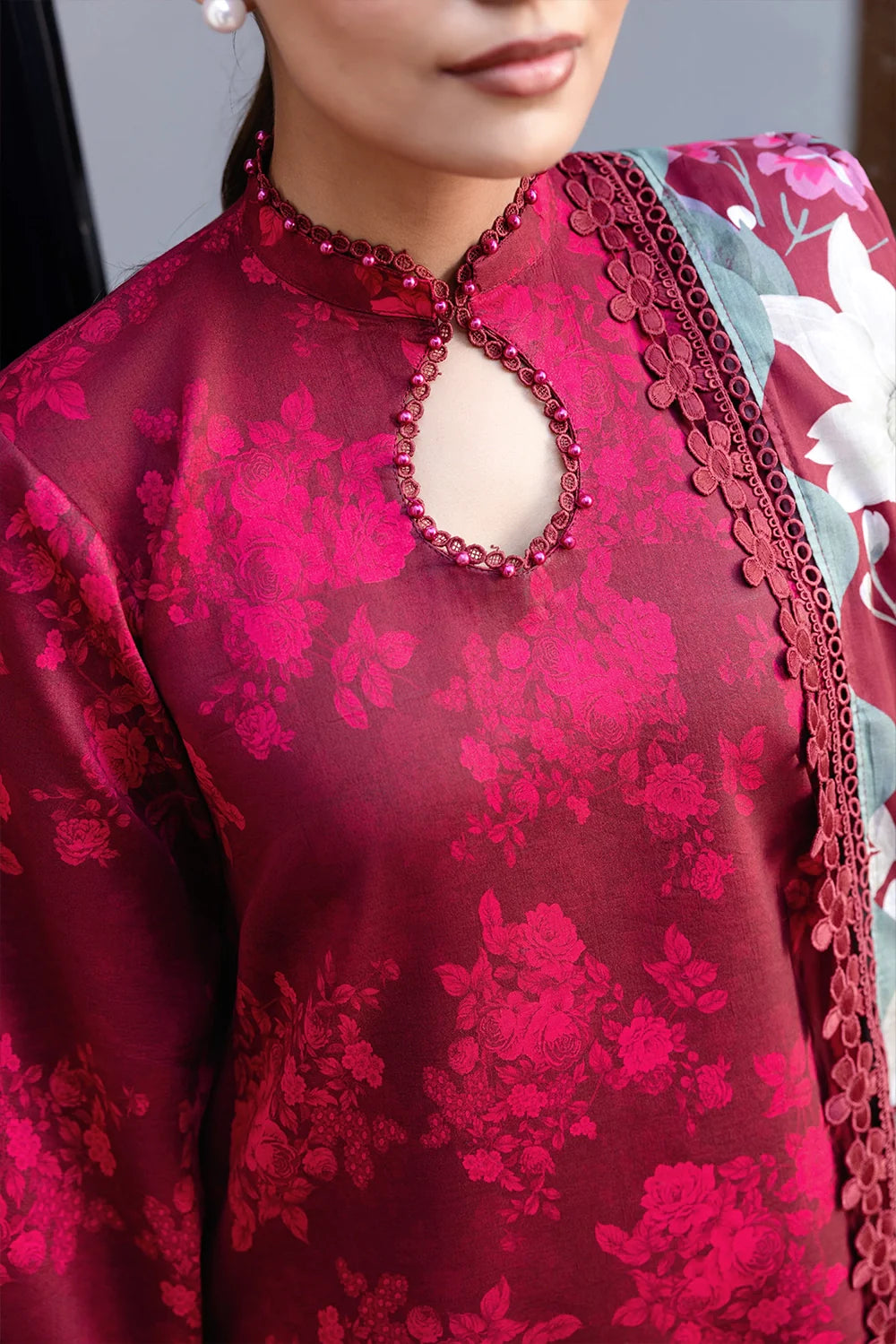 Naqsh | The Breeze Edit Lawn | Rose Whisper