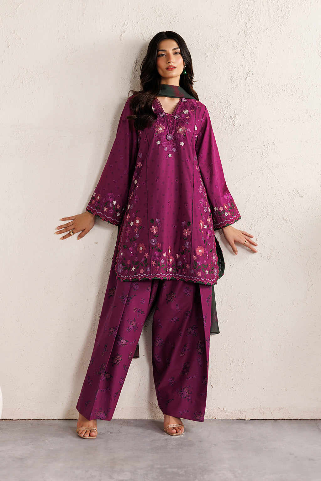 Iznik | Festive Embroidered Lawn | IBE-01