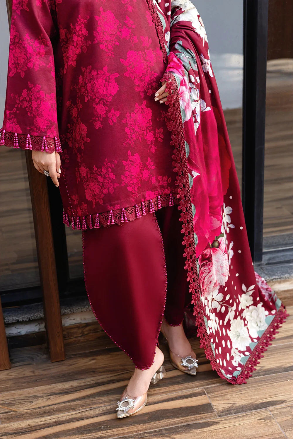 Naqsh | The Breeze Edit Lawn | Rose Whisper