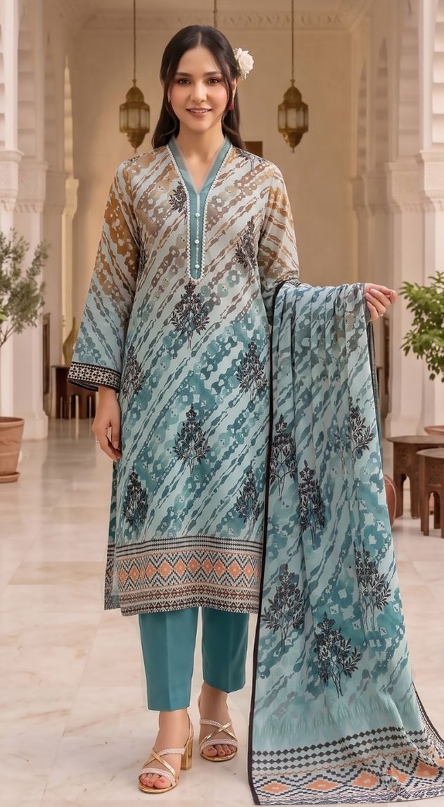 Fatima Maryam | Eshmaal Printed Lawn | FM-E-23