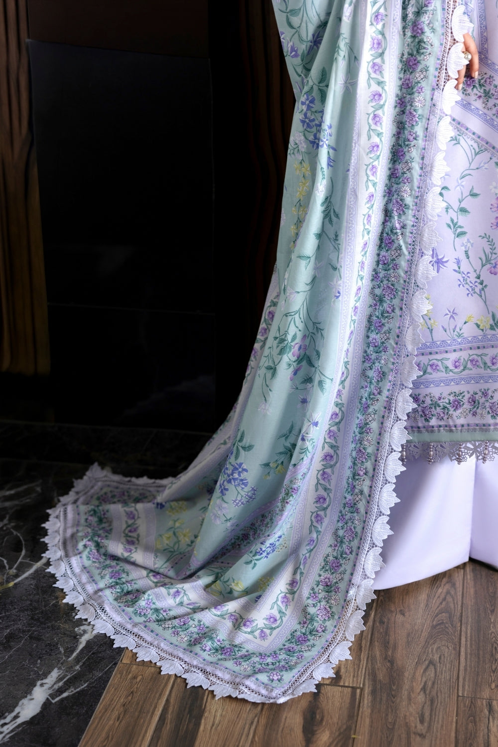 Naqsh | Midnight Meadow Lawn | Lavender