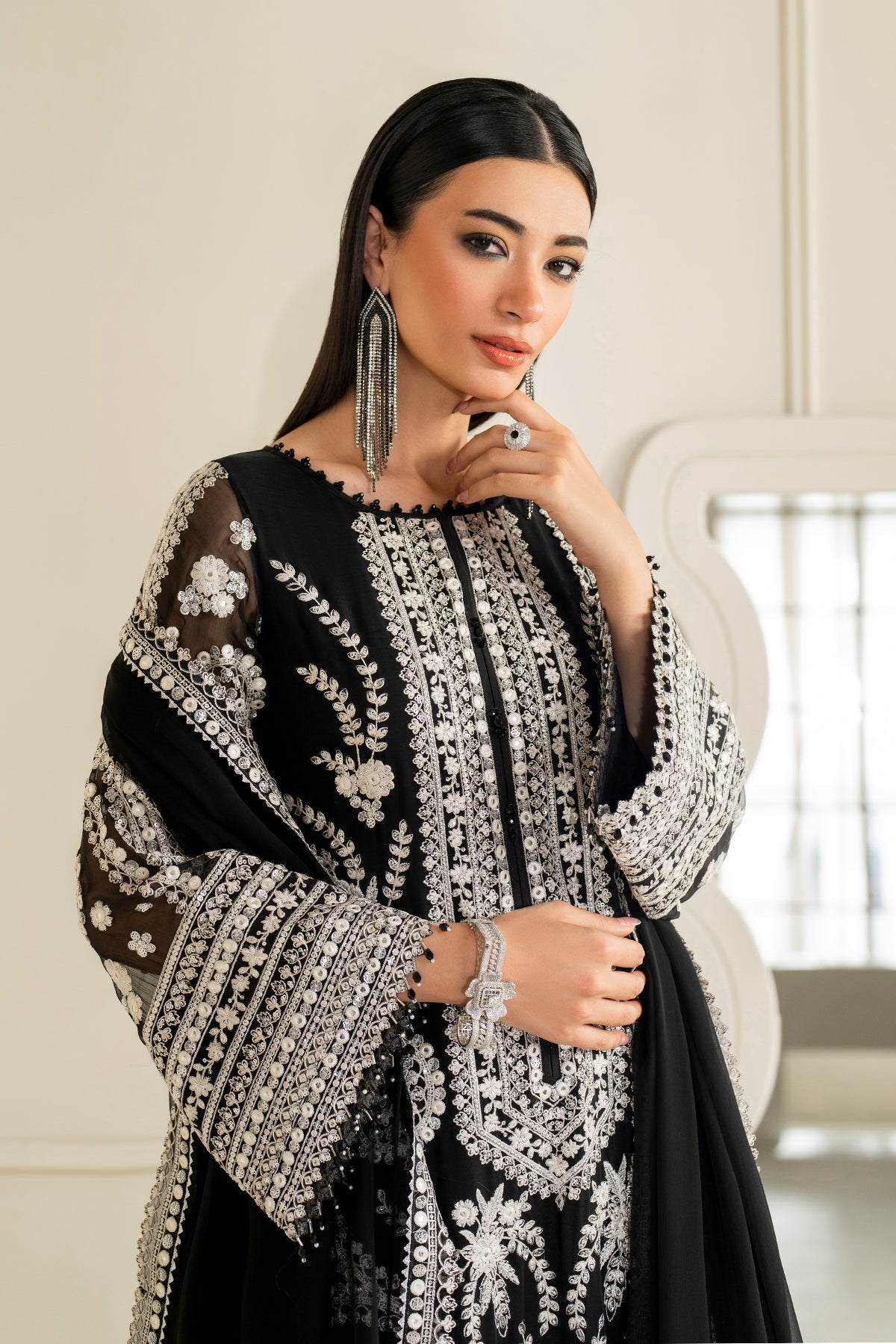 Baroque | Embroidered Chiffon | UF-4158