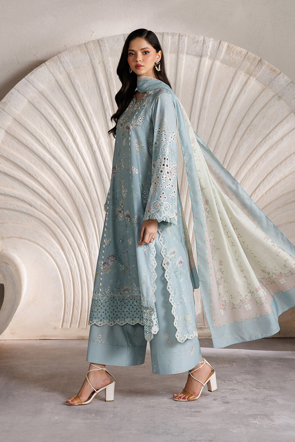 Iznik | Festive Embroidered Lawn | IBE-10