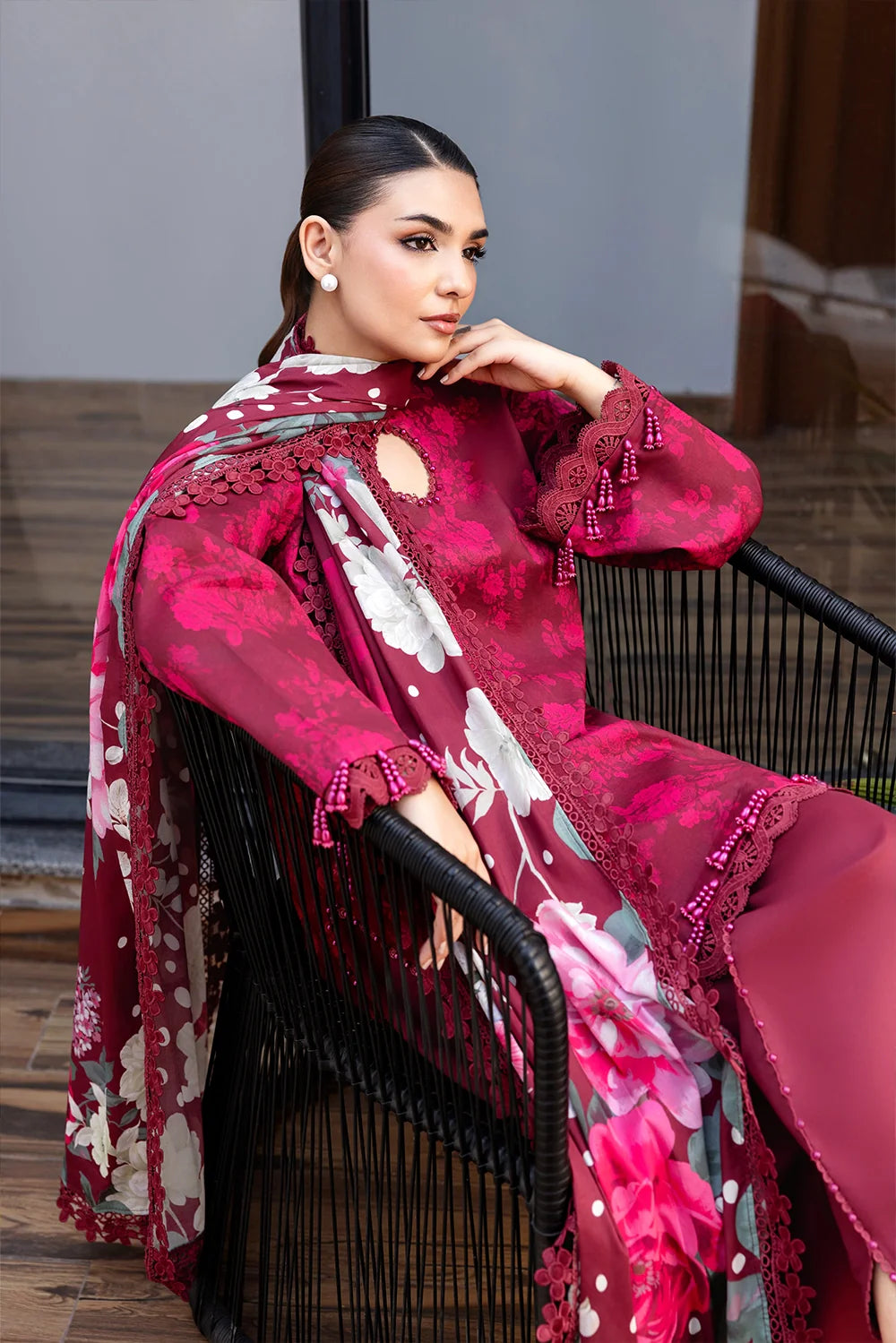 Naqsh | The Breeze Edit Lawn | Rose Whisper
