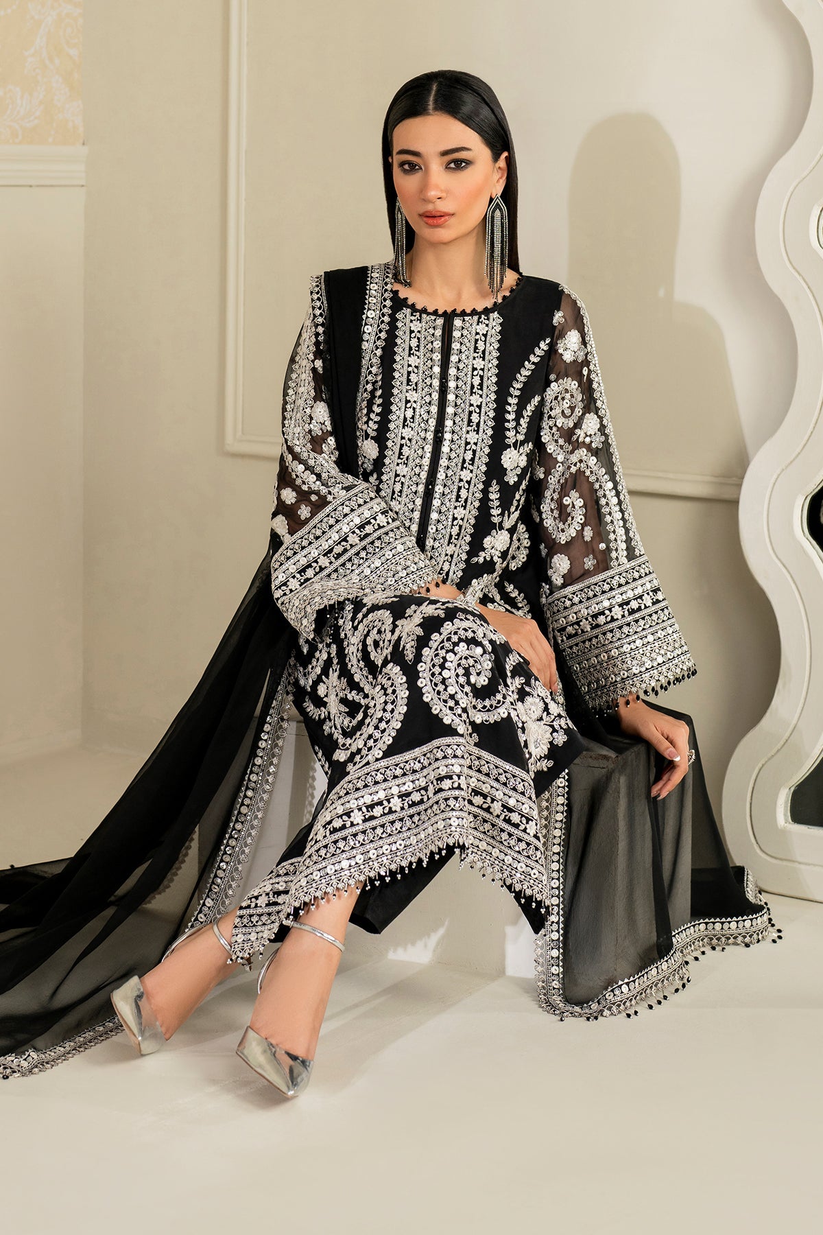 Baroque | Embroidered Chiffon | UF-4158