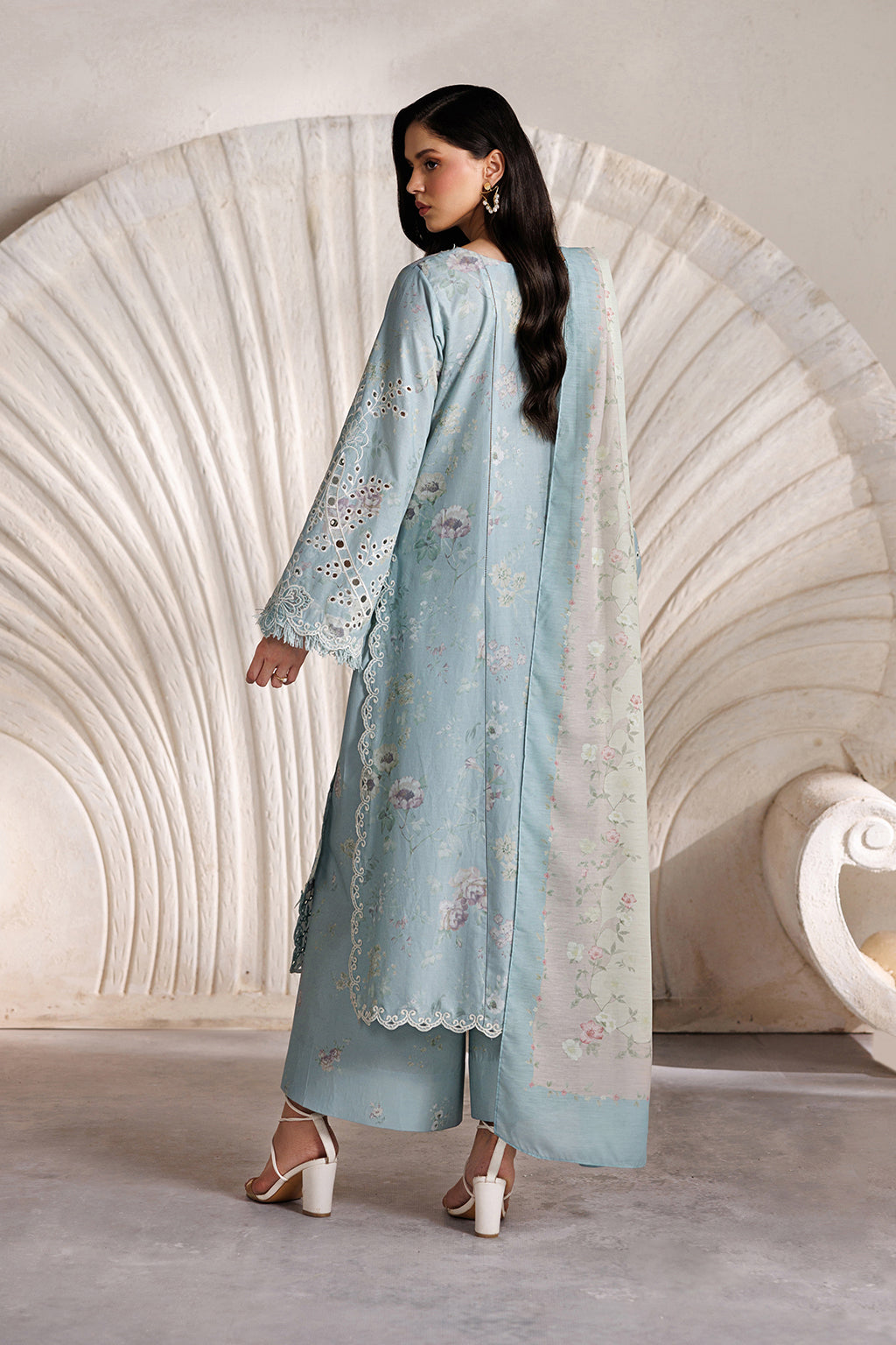 Iznik | Festive Embroidered Lawn | IBE-10