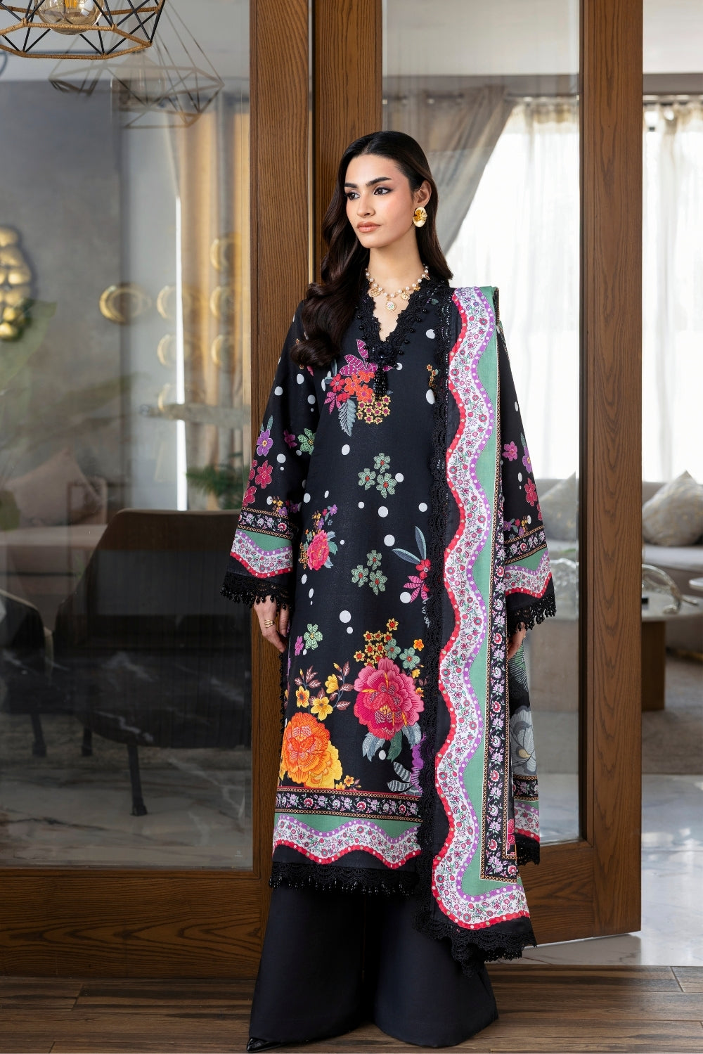 Naqsh | Midnight Meadow Lawn | Noir