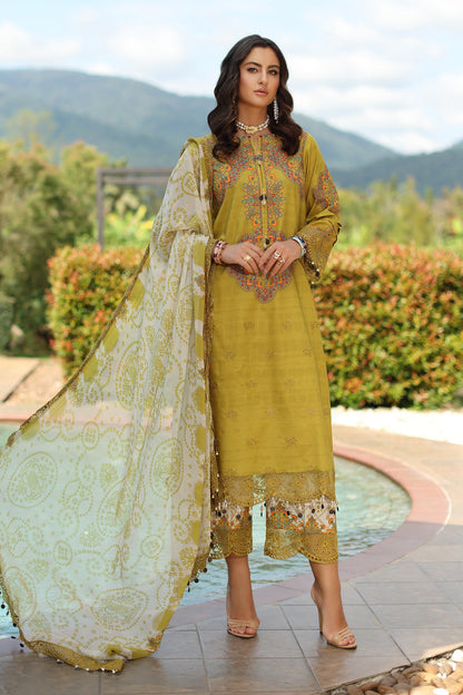 CHARIZMA | 3-PC Unstitched Embroidered Lawn Collection | AN6-01