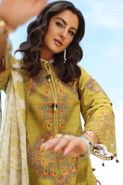 CHARIZMA | 3-PC Unstitched Embroidered Lawn Collection | AN6-01