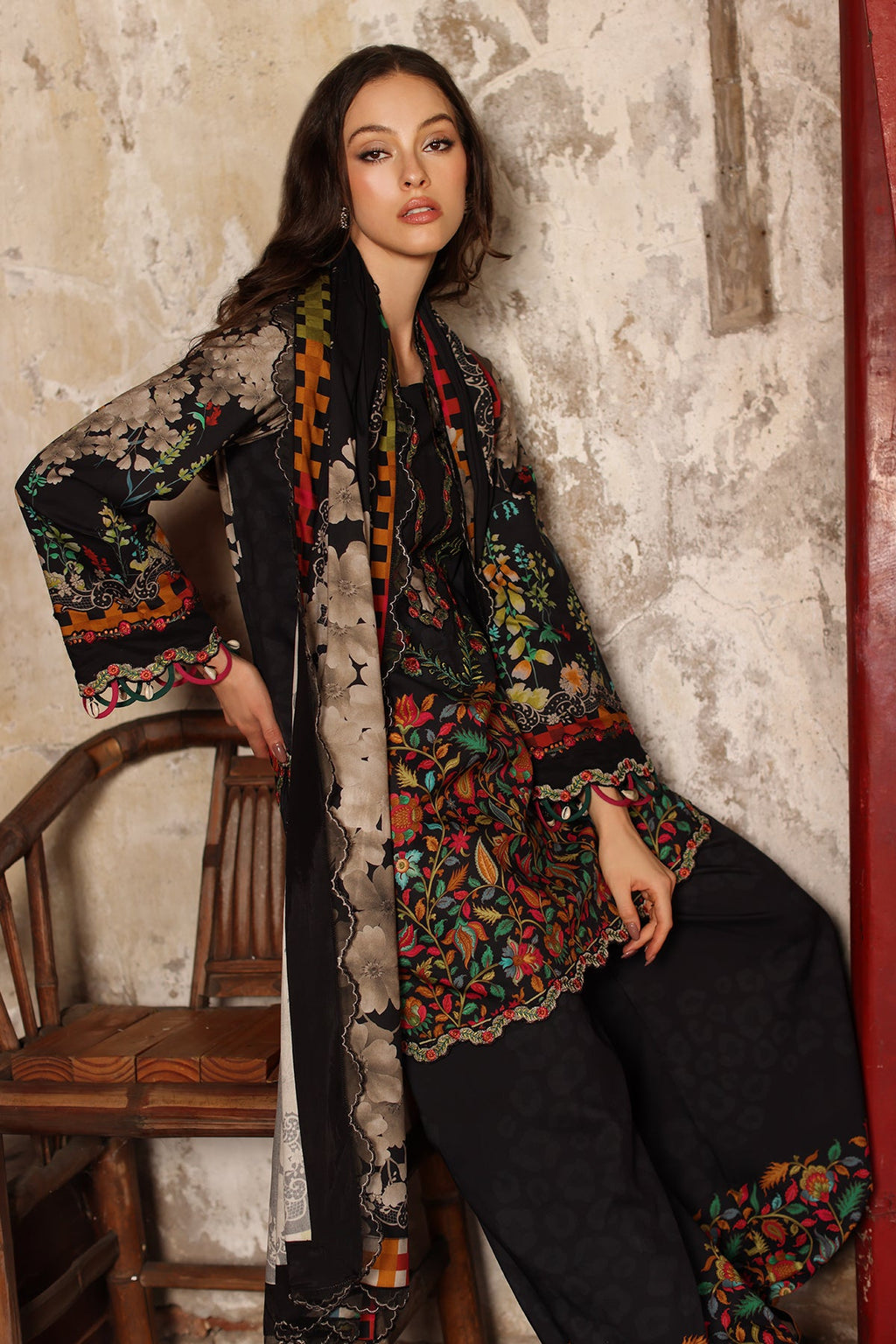 Charizma | Combination VOL - 01 Embroidered Lilen | CCW7-01