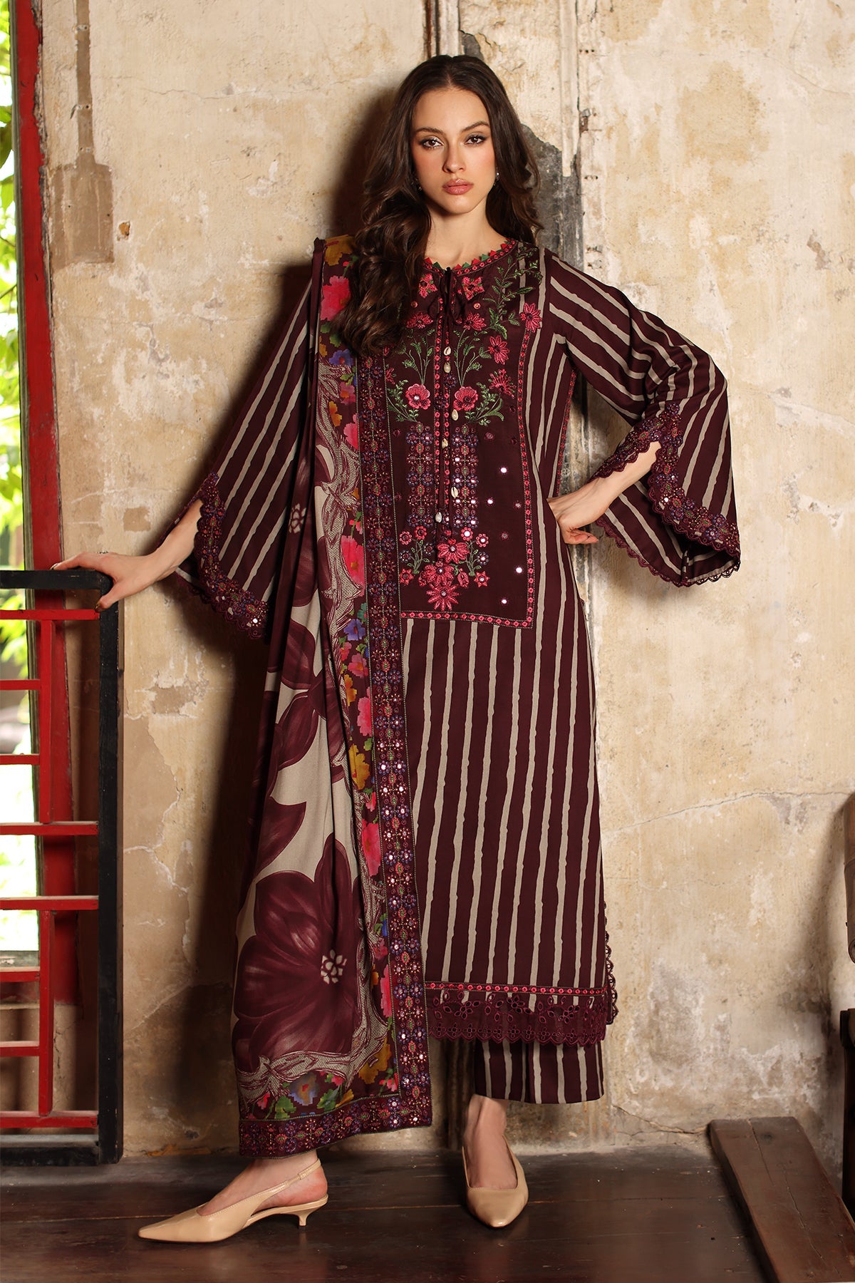 Charizma | Combination VOL - 01 Embroidered Lilen | CCW7-02