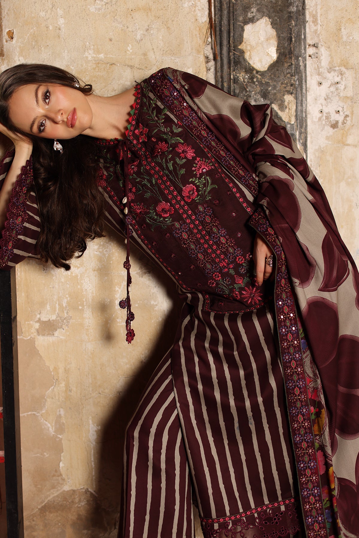 Charizma | Combination VOL - 01 Embroidered Lilen | CCW7-02