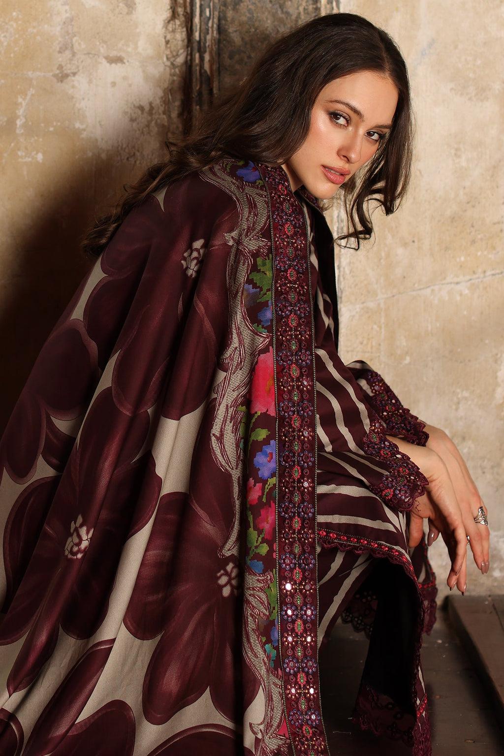 Charizma | Combination VOL - 01 Embroidered Lilen | CCW7-02