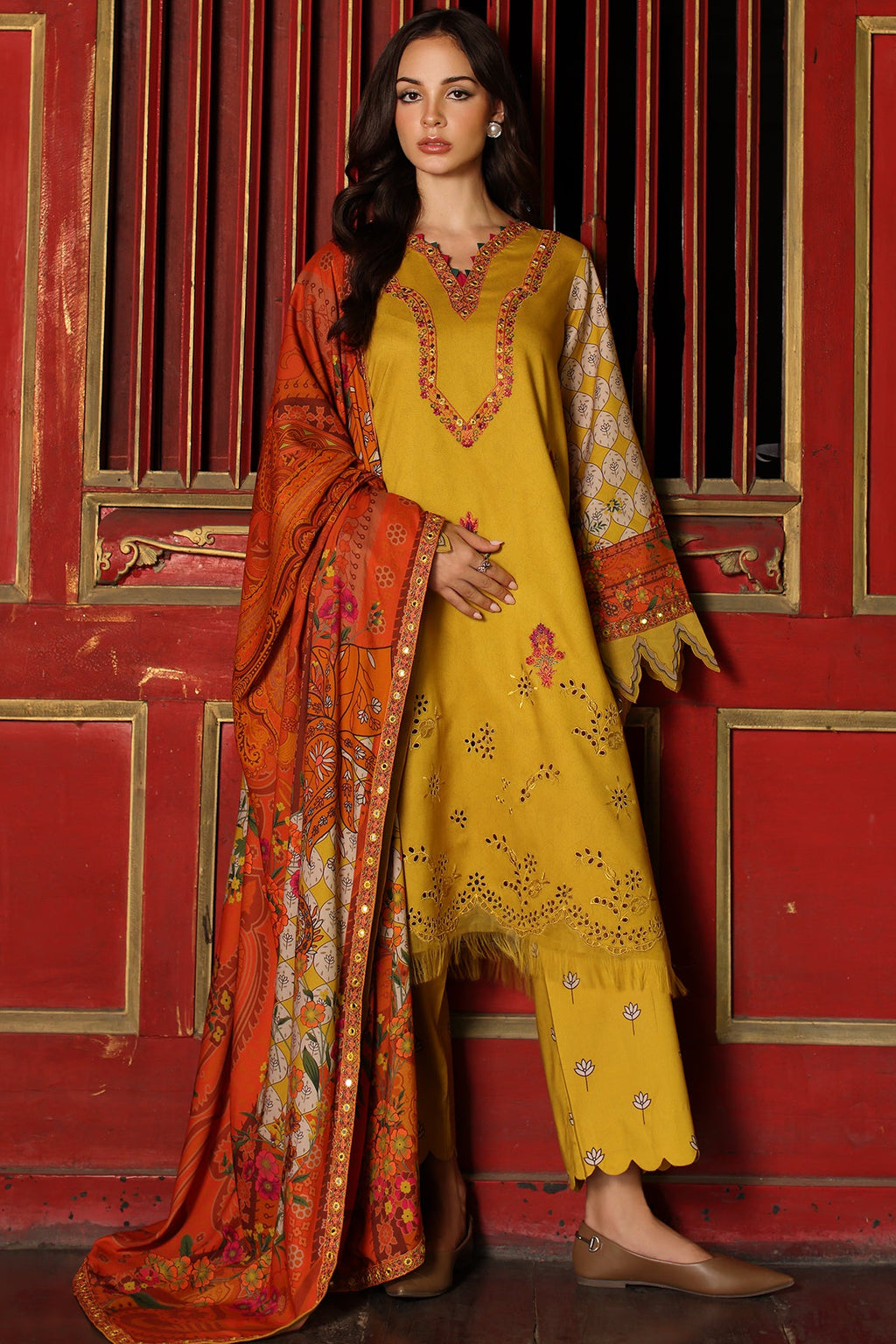 Charizma | Combination VOL - 01 Embroidered Lilen | CCW7-03