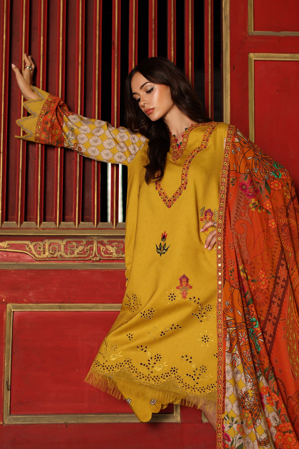 Charizma | Combination VOL - 01 Embroidered Lilen | CCW7-03