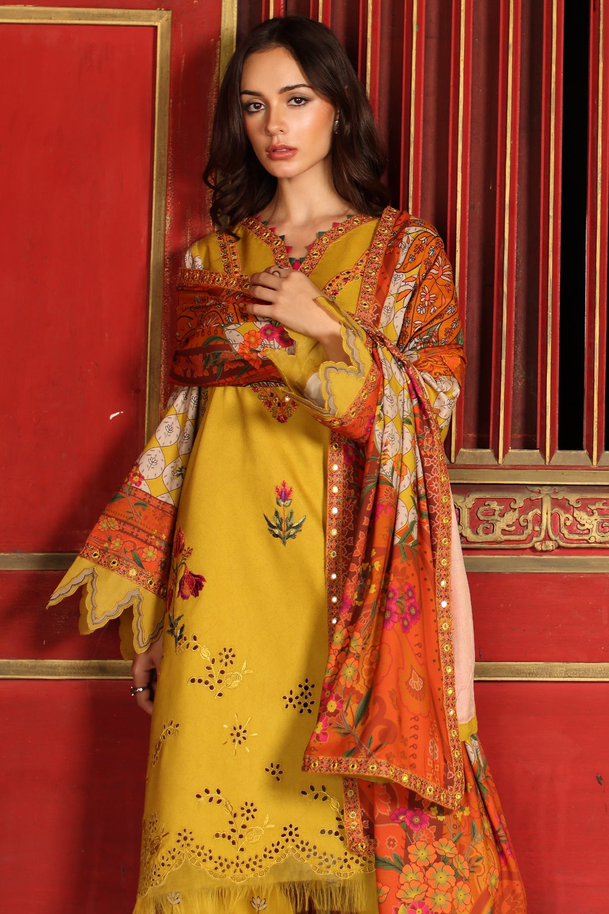 Charizma | Combination VOL - 01 Embroidered Lilen | CCW7-03