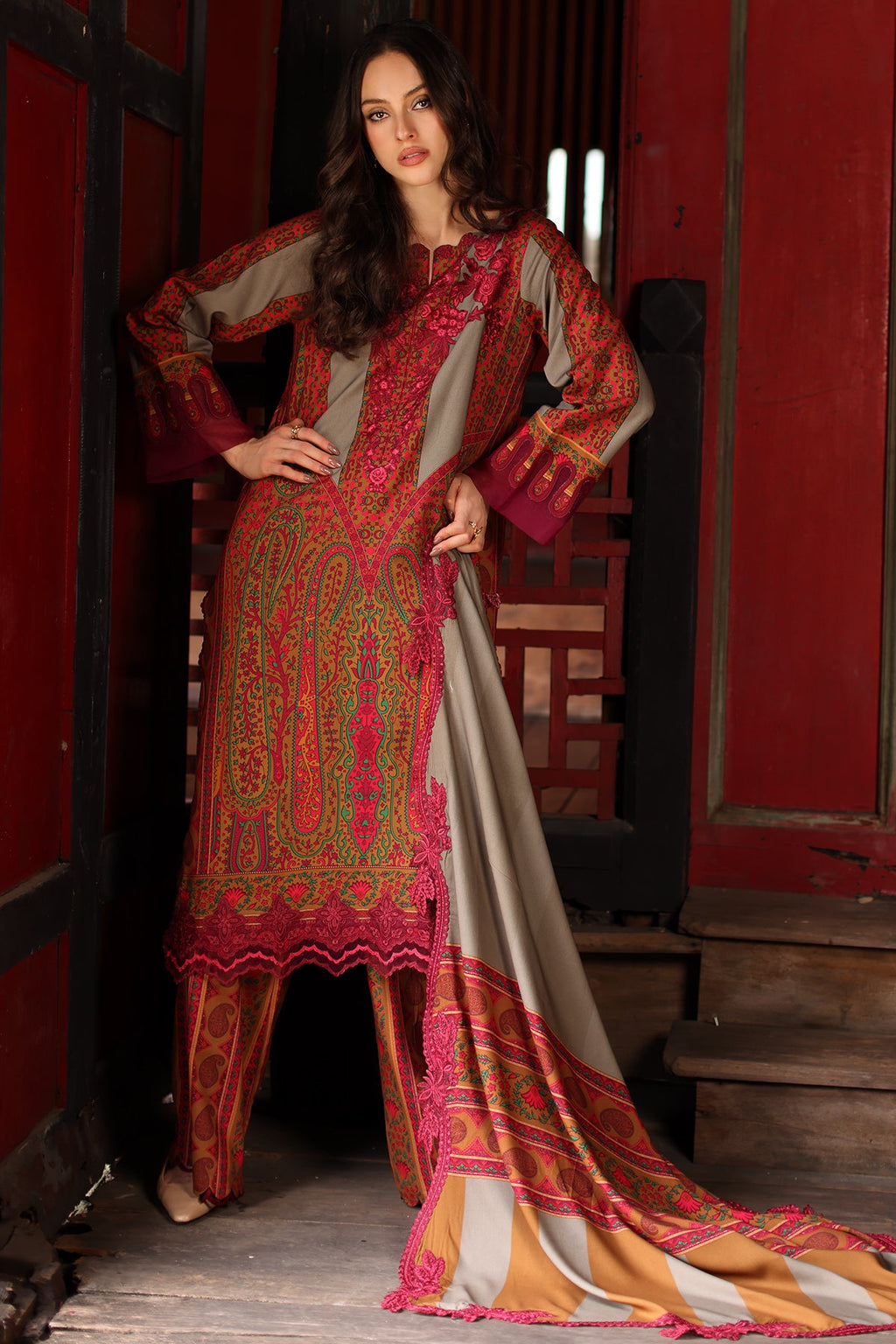Charizma | Combination VOL - 01 Embroidered Lilen | CCW7-04
