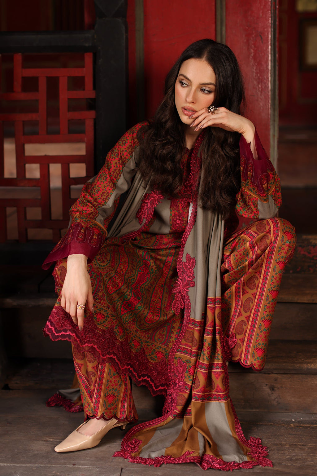 Charizma | Combination VOL - 01 Embroidered Lilen | CCW7-04