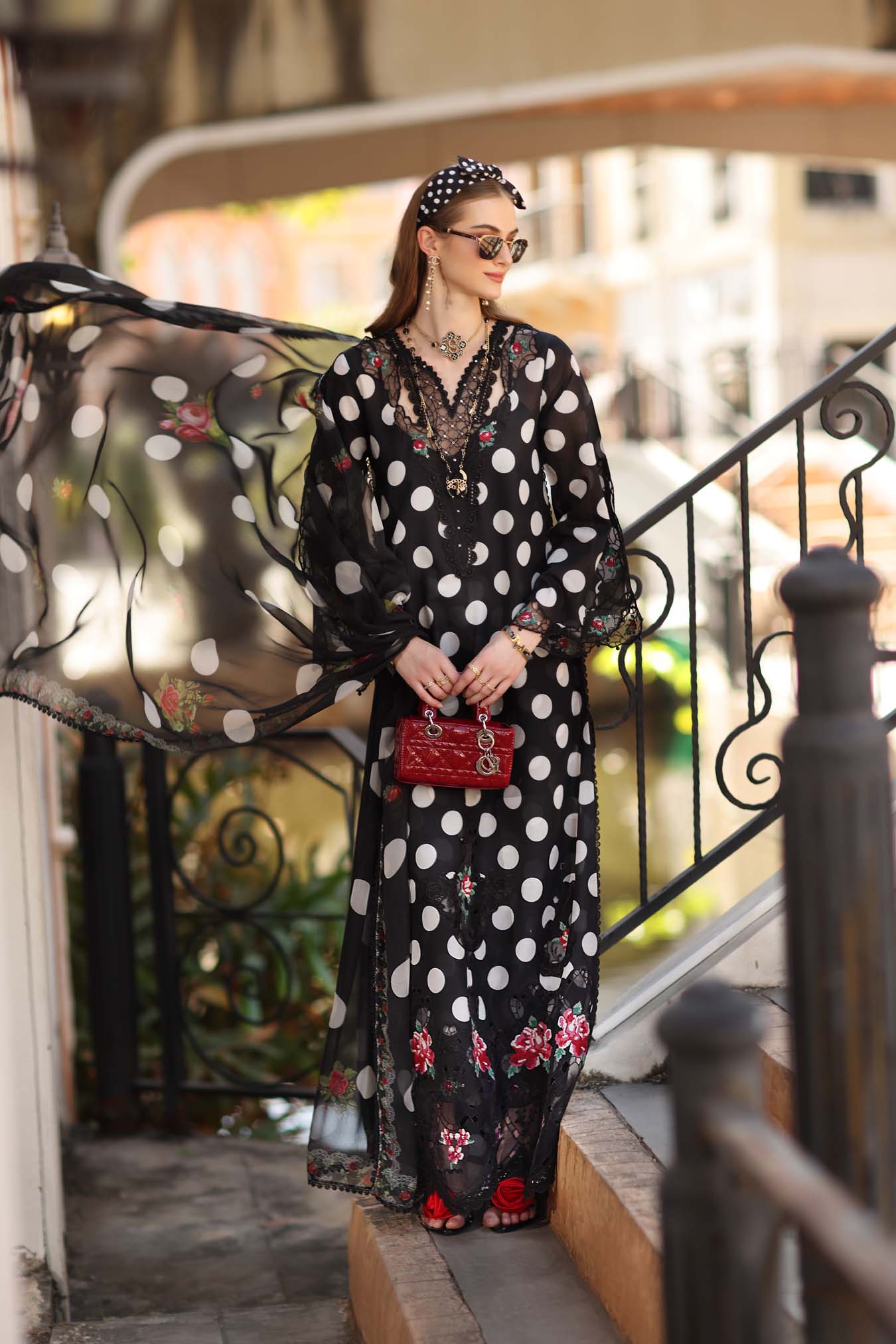 Sadia Asad | Noor - Eid Luxe Printskhaas '26 | Black Polka
