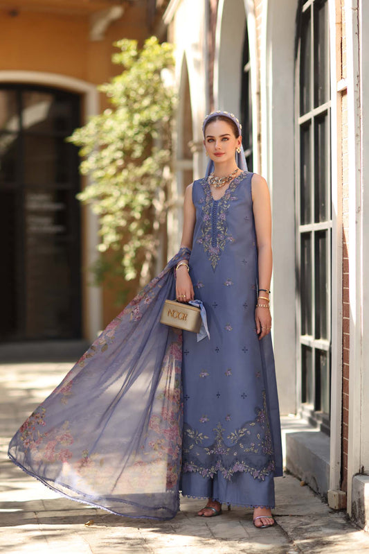 Sadia Asad | Noor - Eid Luxe Printskhaas '26 | Stormy Lilac