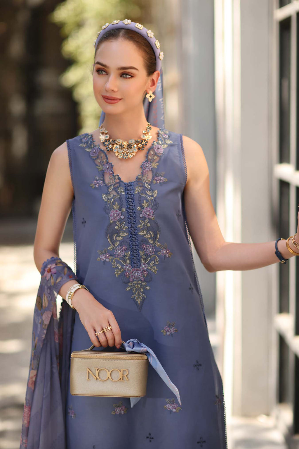 Sadia Asad | Noor - Eid Luxe Printskhaas '26 | Stormy Lilac