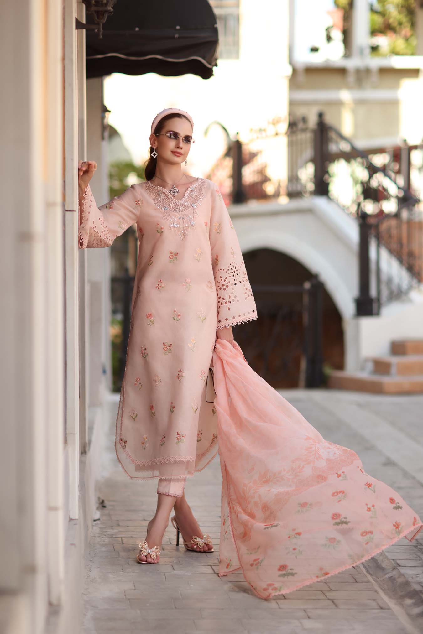 Sadia Asad | Noor - Eid Luxe Printskhaas '26 | Peach Blush