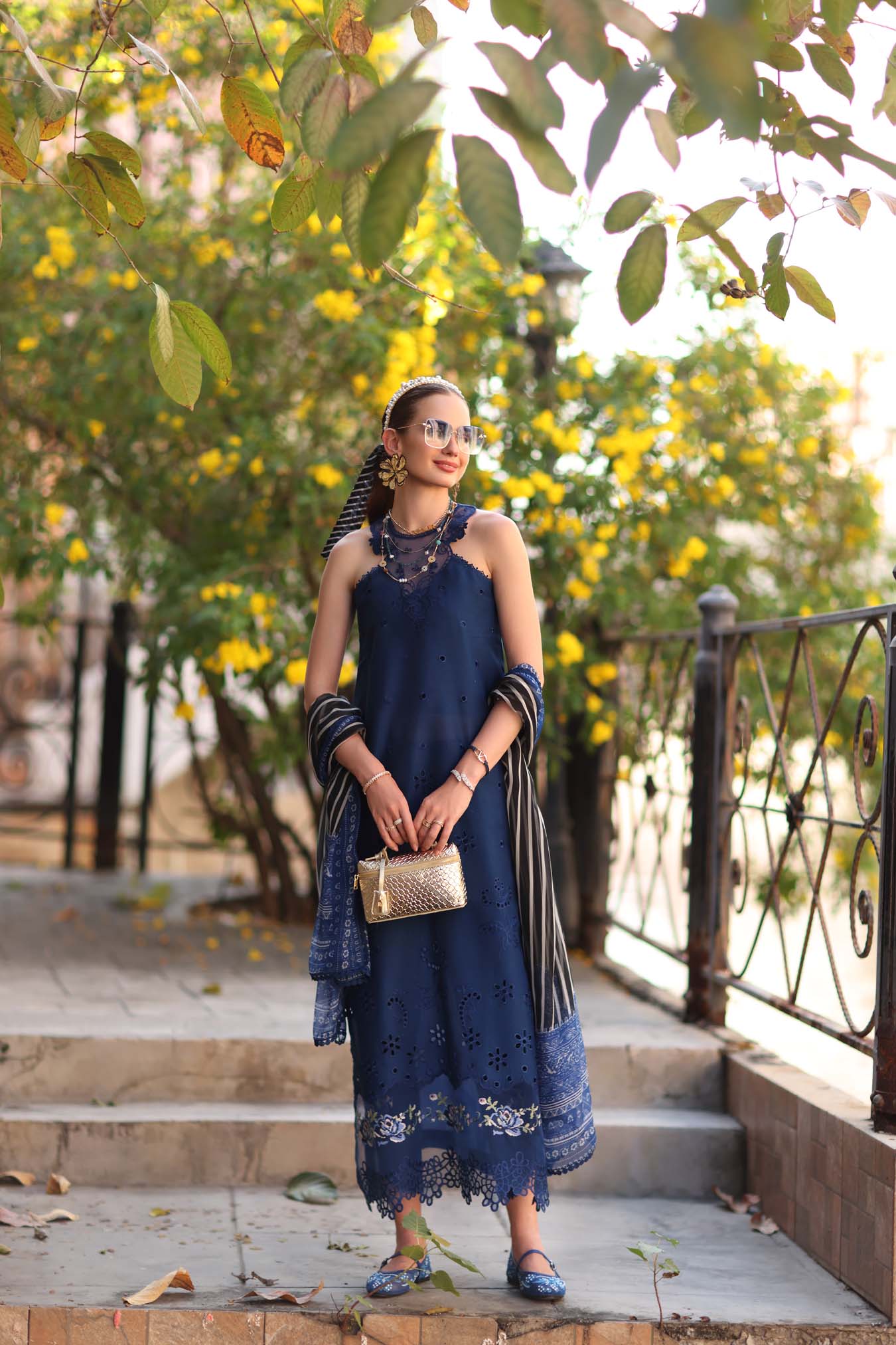 Sadia Asad | Noor - Eid Luxe Printskhaas '26 | Sapphire Blue