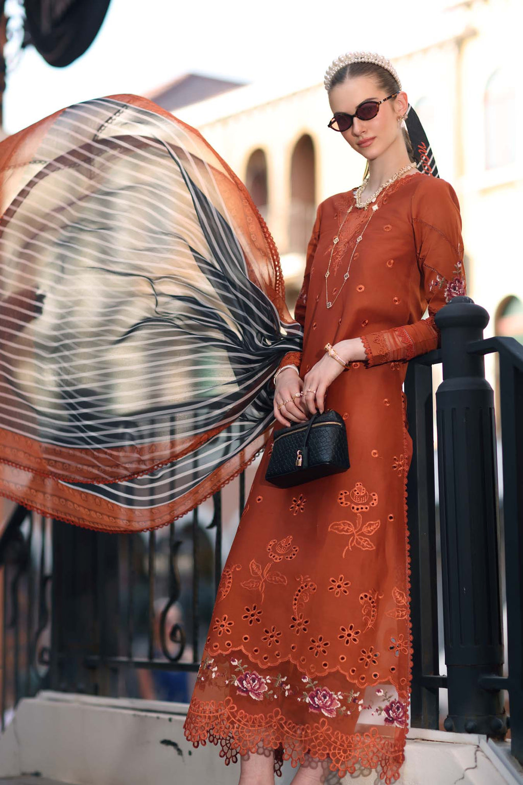 Sadia Asad | Noor - Eid Luxe Printskhaas '26 | Tangerine Royal