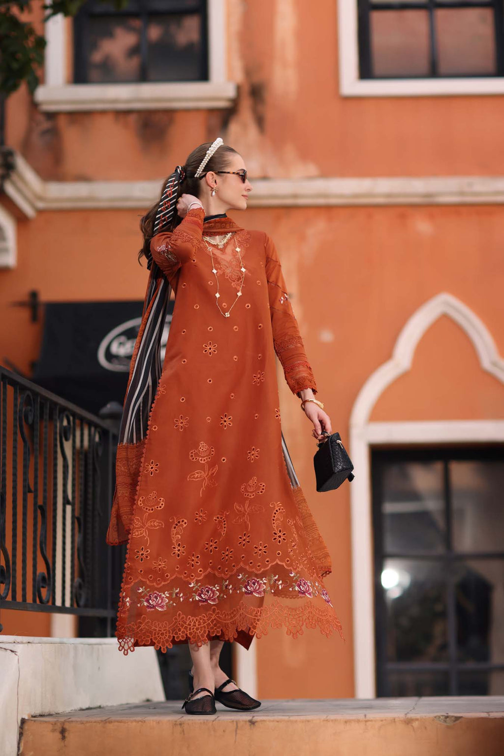 Sadia Asad | Noor - Eid Luxe Printskhaas '26 | Tangerine Royal