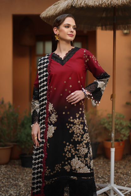 CHARIZMA | 3-PC Unstitched Embroidered Lawn Collection | AN6-02