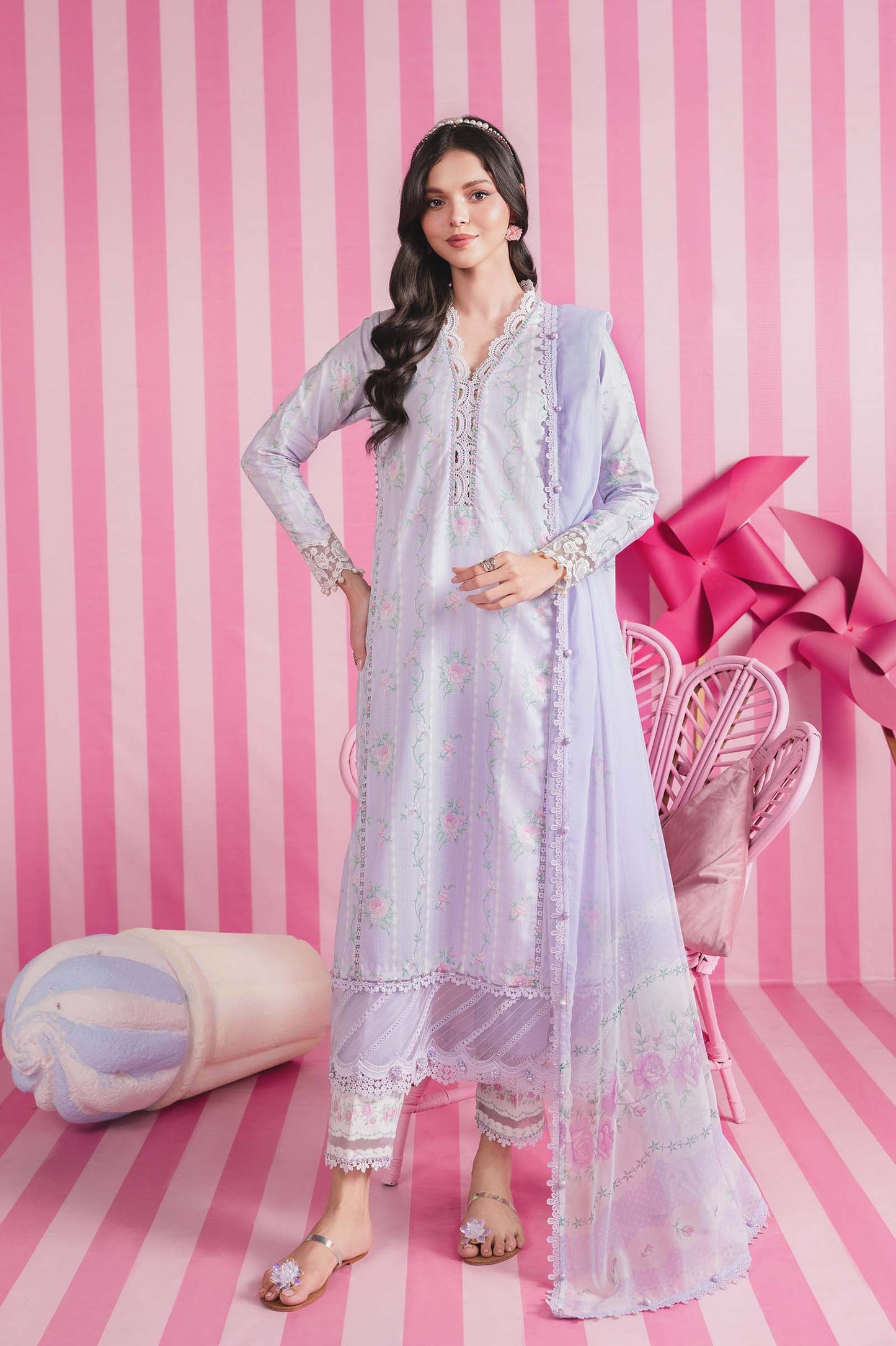 MARIA B | 3 Pc Unstitched Embroidered Lawn Suit | MB-CUSV13-02B