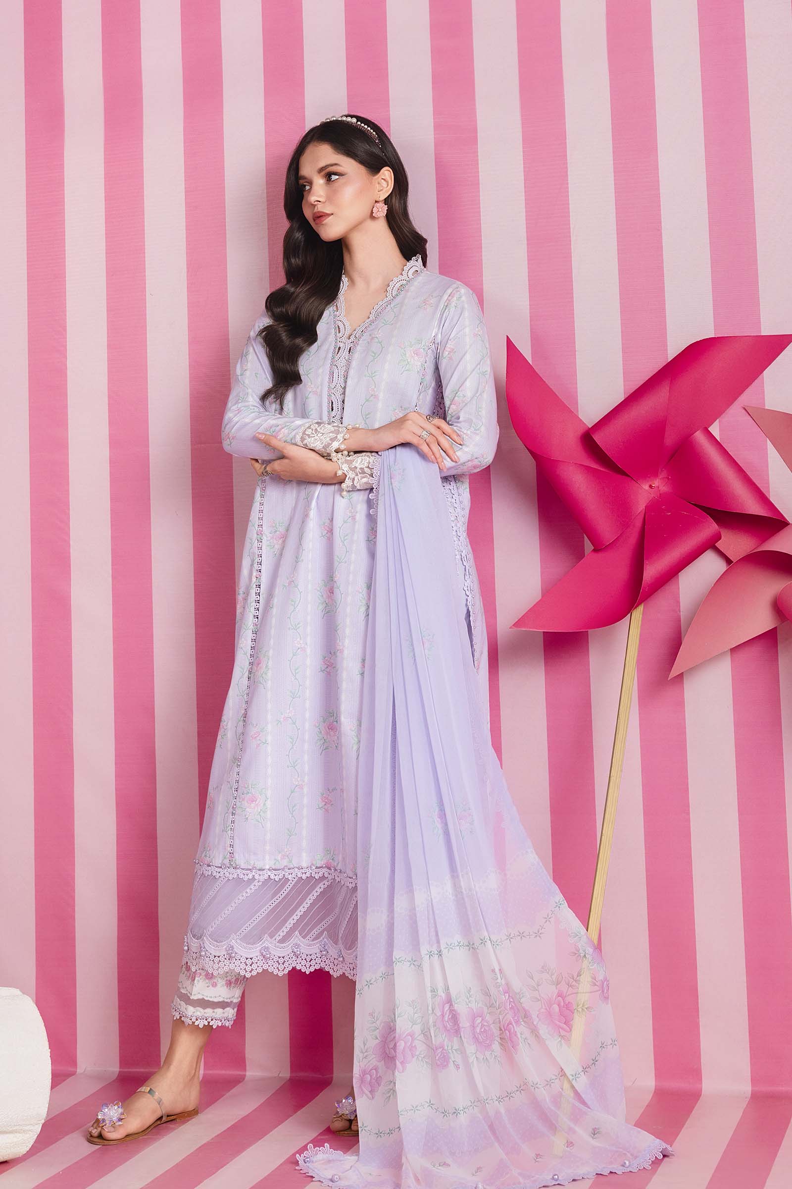 MARIA B | 3 Pc Unstitched Embroidered Lawn Suit | MB-CUSV13-02B