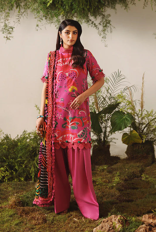 NAQSH | VISCOSE | Deep Pink