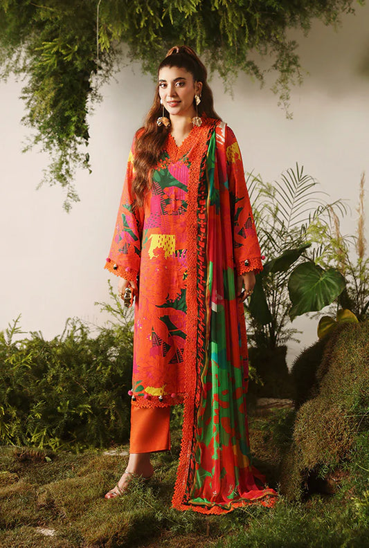 NAQSH | VISCOSE | Red Orange