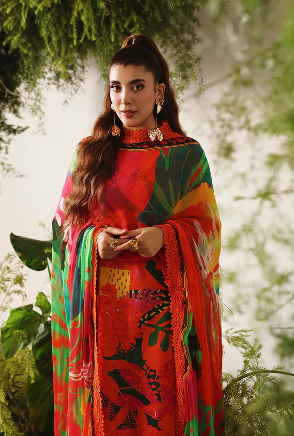 NAQSH | VISCOSE | Red Orange