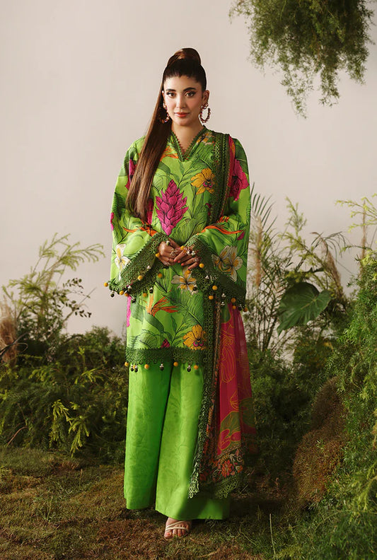 NAQSH | VISCOSE | Parrot Green