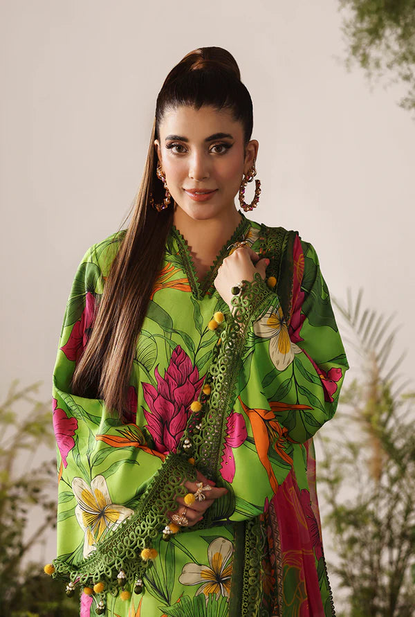 NAQSH | VISCOSE | Parrot Green