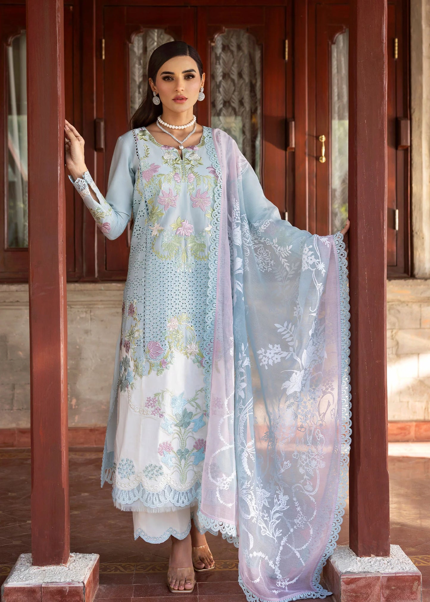 Saira Shakira | Bloom Unstitch lawn 25 | LOTUS REVERIE 4-B