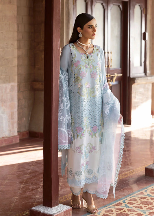 Saira Shakira | Bloom Unstitch lawn 25 | LOTUS REVERIE 4-B