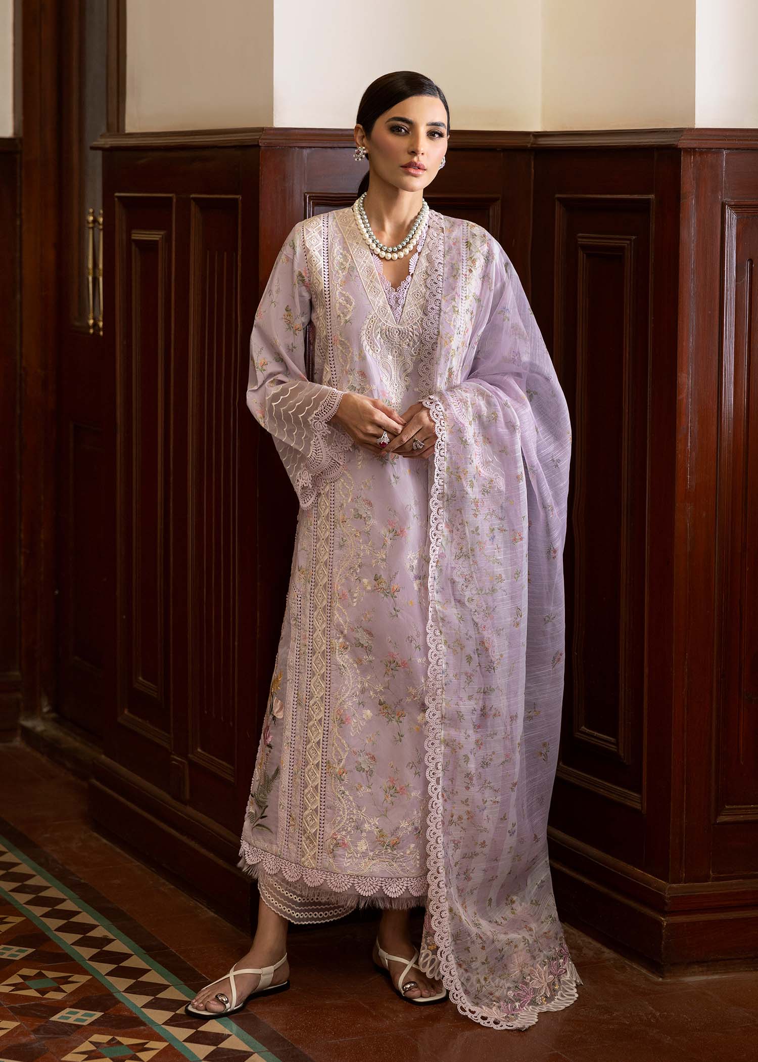 Saira Shakira | Bloom Unstitch lawn 25 | SWEET OPEL 8-A